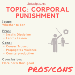 template impromptu speech Pros/Cons Corporal Punishment