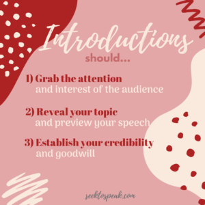 goals of speech introductions, WOW Statements