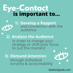 importance of eye contact in public speaking as non-verbal cues