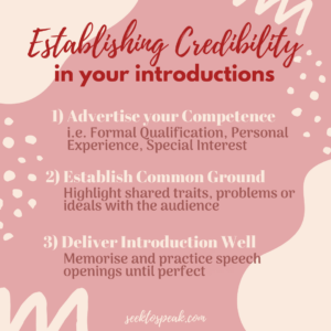 establishing credibility in introductions