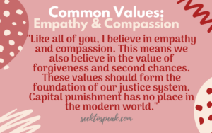 common values, empathy and compassion