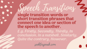 speech transitions
