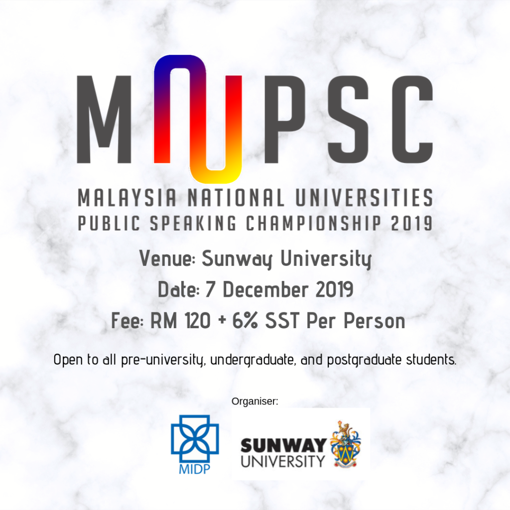 Read more about the article Malaysia National Universities Public Speaking Championship 2019